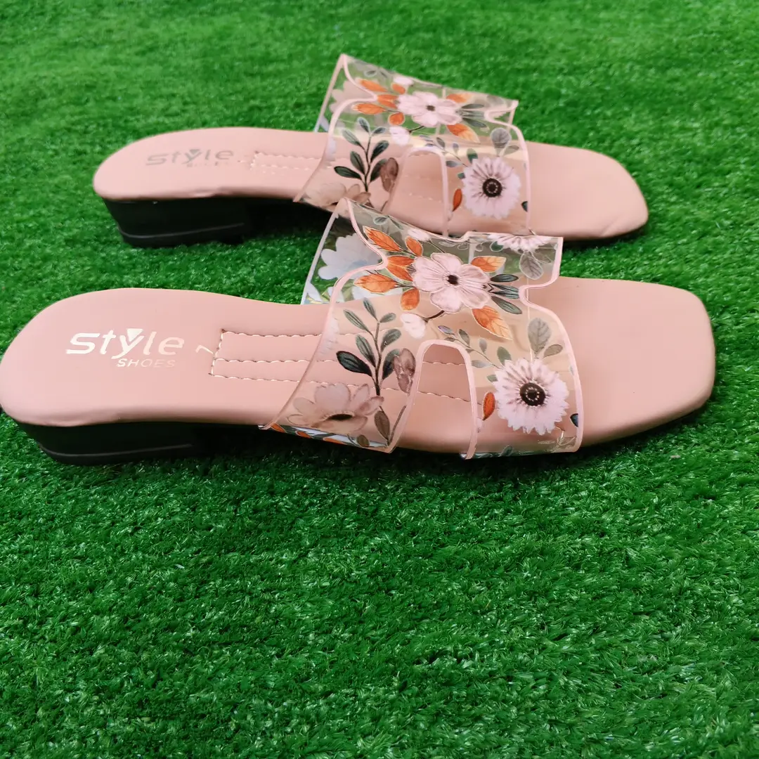 Women's Synthetic Leather Fancy Flats — Pink Rhinestone - Image 5