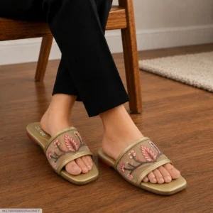 Celeste Embroidered Sliders