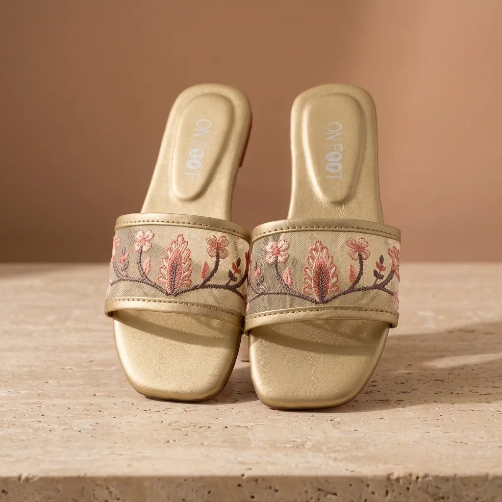 Celeste Embroidered Sliders - Image 3