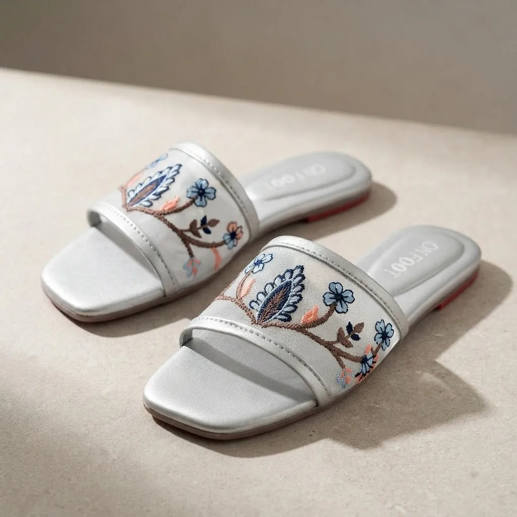 Celeste Embroidered Sliders - Image 8