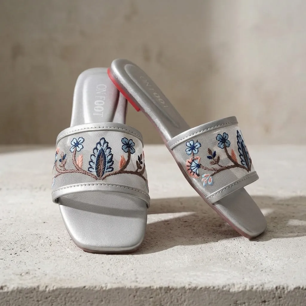 Celeste Embroidered Sliders - Image 9