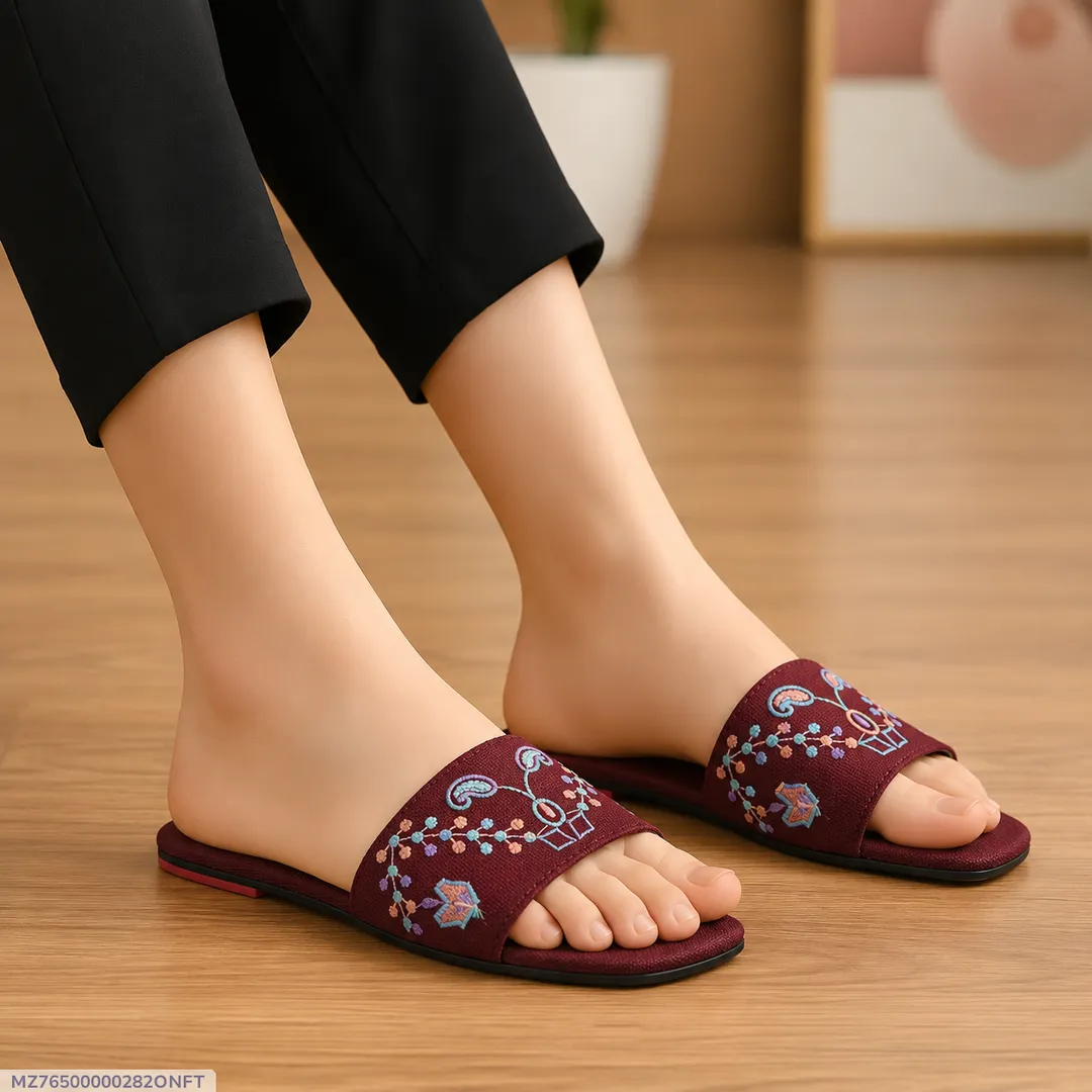 Velora Threadwork Comfort Slides - Image 4