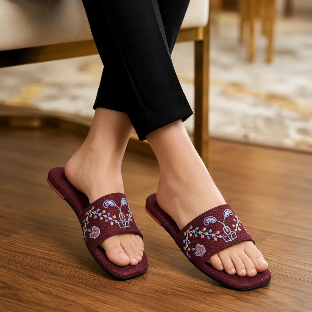 Velora Threadwork Comfort Slides - Image 5