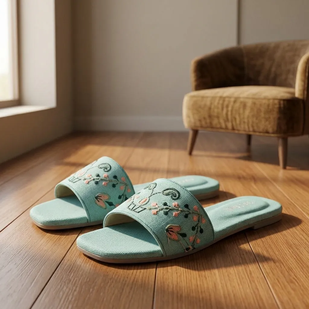 Velora Threadwork Comfort Slides - Image 9