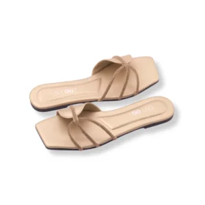 Shimmer Steps Gemstone Flats — Golden