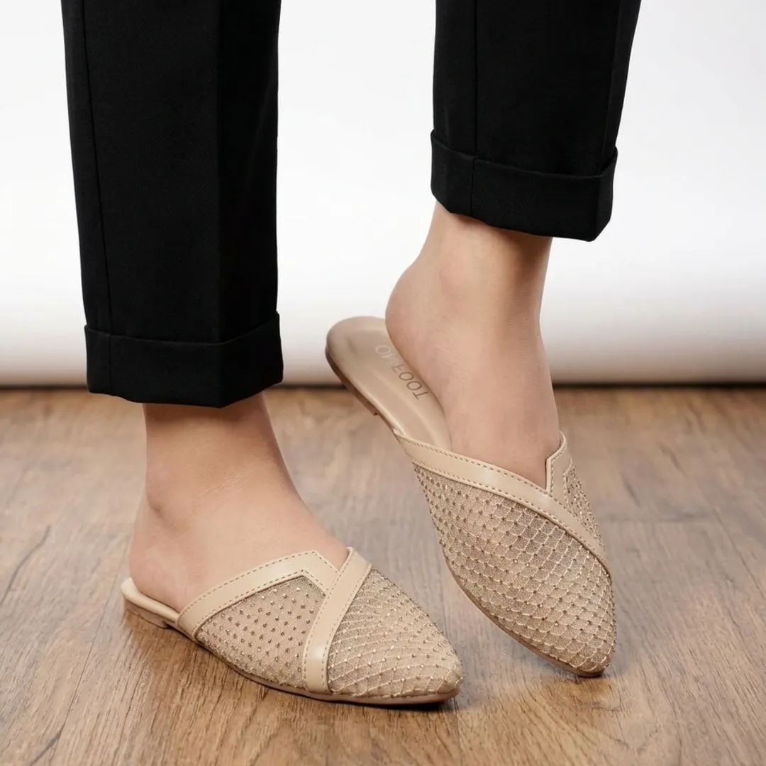 Blush Mesh Point Mules - Image 5